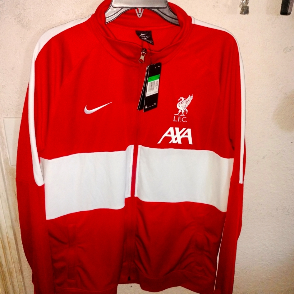 Nike Liverpool FC Anthem Jacket, Red/White, Sizexl New With Tags